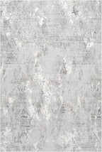 Adel Modern Area Rug for Living Room, 6x9 Rustic Distressed Abstract Gray Rug, Medium Pile Stain Resistant Carpet for Bedroom, Dining Room or Kitchen (6' x 9', Gray)