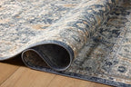Loloi Teagan Collection TEA-03 Denim/Pebble 6'-7" x 9'-2" Area Rug, Large, Soft Neutral Rug, High-Traffic for Living Room, Bedroom, Home Office, Dining Area