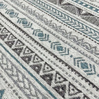 Alfa Rich 3x5 Blue Gray White Washable Area Rugs for Living Room Bedroom Kitchen Cotton Decor Runner