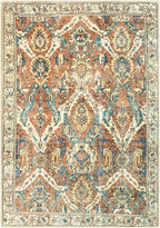 Keen Home Design 5x7 Rug - Machine Washable Area Rug with Non-Slip Backing, Ideal for Living Room, Dining Room, Bedroom - Vintage, Easy Clean, Durable, Low Pile Rug - (5' x 7')