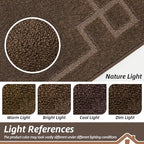 BEQHAUSE Door Mat 36" x 60", Non-Slip Door Mats Indoor Entryway Rugs Washable Low-Profile Absorbent and Stain Resist Floor Mats, Dog Door Mat for Front Back Door, Muddy Wet Shoes & Paws, Brown
