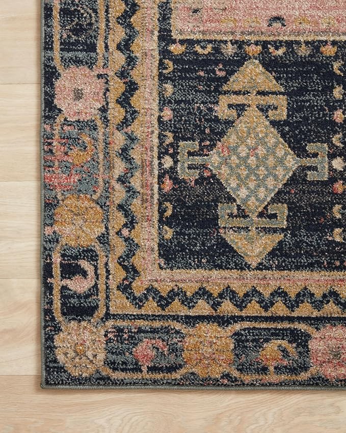 Loloi Jocelyn Collection JOC-06 Rose/Rose 6'-7" x 9'-7" .38" Thick Area Rug