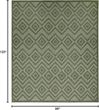 Nourison Home Versatile Green 8' x 10' Area Rug - Easy Clean, Non Shedding, Bed Room, Living Room, Dining Room, Kitchen (8' x 10')