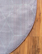 Unique Loom Trellis Frieze Collection Area Rug - Geometric (4' x 6' Oval, Light Pink/ Ivory)