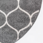 Rugs.com Lattice Frieze Collection Rug – 5' x 8' Oval Dark Gray Medium Rug Perfect for Living Rooms, Large Dining Rooms, Open Floorplans