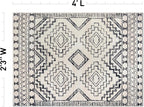 Rugshop Cream and Black Southwestern Tribal Area Rug – Boho Geometric Diamond Pattern Carpet for Living Room, Bedroom, or Entryway – Soft Modern Rustic Floor Décor 2' 3" x 4' Cream