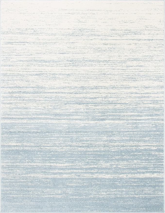 SAFAVIEH Area Rug 9x12 - Adirondack Collection - Large - Slate & Cream, Modern Ombre Design, Non Shedding & Easy to Clean, Ideal for Living Room, Bedroom, Office, Dining Space (ADR113T)