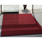 WaterHog Diamond | Commercial-Grade Entrance Mat with Rubber Border – Indoor/Outdoor, Quick Drying, Stain Resistant Door Mat (Red/Black, 3' x 10')