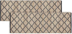 REDEARTH · Jute Cotton Area Rug, Sustainable Handwoven, Non-Shedding, Soft & Durable – Reversible, Neutral Tones for Home Décor in Living Room, Dining, Bedroom (Sierra Loom Black, 2'x6'), Set of 2