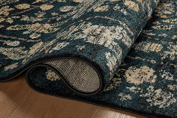 Loloi Rifle Paper Co. Laurel Collection LAU-05 Navy/Multi 5'-3" x 7'-8" Area Rug
