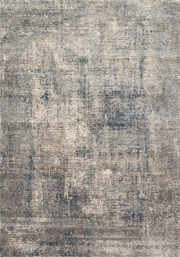 Loloi Teagan Collection TEA-05 Denim/Slate 2'-8" x 4' Accent Rug, Large, Soft Neutral Rug, High-Traffic for Living Room, Bedroom, Home Office, Dining Area