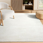 Abani Cream Area Rug - 5' x 8' - Living Room & Bedroom - Textured Weave Design - Indoor Use - Easy to Clean, Stain Resistant, Non-Shedding - Neutral Collection