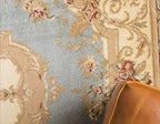 Unique Loom Versailles Collection Traditional Classic Floral Motif Area Rug (5' 0 x 8' 0 Rectangular, Slate Blue/ Ivory)