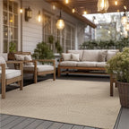 Bedsure 8x10 Faux Wool Area Rugs for Living Room, Machine Washable Carpet, Non-Slip Backing, Pet Friendly Throw Rug for Bedroom Dining Room, Natural Ivory