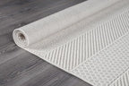 Beverly Rug Micro Loop Area Rug White 8x10 Modern Luxury Soft Boho Geometric Durable Indoor Area Rugs for Living Dining Room Office Stain Resistant Non Shedding Casual Indoor Carpet White 8 x 10