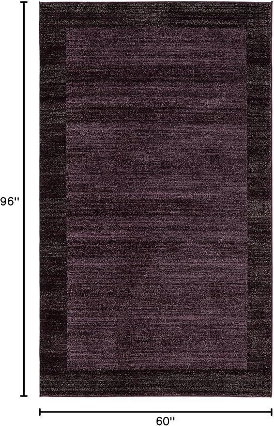 Rugs.com Angelica Collection Rug – 5' x 8' Violet Medium Rug Perfect for Bedrooms, Dining Rooms, Living Rooms