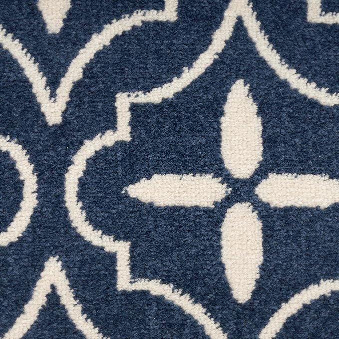 Nourison Home Nourison Essentials Navy Ivory 8' x 10' Area Rug - Easy Clean, Non Shedding, Bed Room, Living Room, Dining Room, Kitchen (8' x 10')