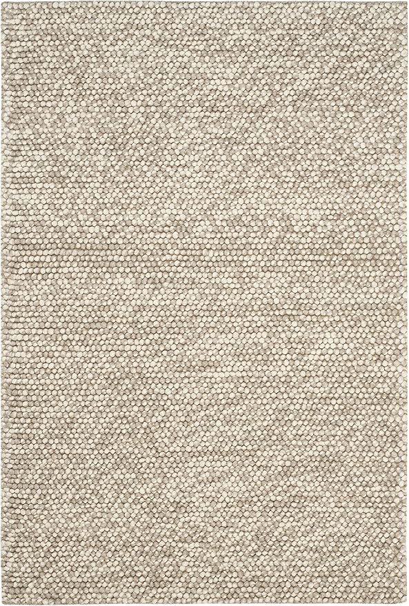SAFAVIEH Area Rug 4x6 - Natura Collection - Beige, Handmade Wool Blend, Textured Design, Ideal for Living Room, Bedroom, Dining Space (NAT620B)