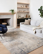 Loloi Teagan Collection TEA-06 Sand/Mist 2'-8" x 7'-6" Runner Rug, Large, Soft Neutral Rug, High-Traffic for Living Room, Bedroom, Home Office, Dining Area