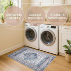 Fame Living Washable Area Rug. Modern Farmhouse. Vintage. Turkish. Bohemian. Distressed. Oriental. Traditional. Rugs for Living Room. Dining. Bedroom. Office. Entryway. Foyer. (859NC, 5' x 6'9")