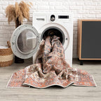 Bloom Rugs Washable 8' x 10' Rug - Red/Orange/Beige Traditional Area Rug for Living Room, Bedroom, Dining Room, and Kitchen - Exact Size: 8' x 10'