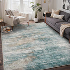 Bavni 5x7 Rug, Modern Machine Washable Rug Non-Slip, Soft Lightweight Area Rug, Stain Resistant Rugs for Living Room, Bedroom, Dining Room, Avocado Green