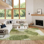 Nourison Home Suncoast Green 9' x 12' Area Rug - Easy Clean, Non Shedding, Bed Room, Living Room, Dining Room, Kitchen (9' x 12')