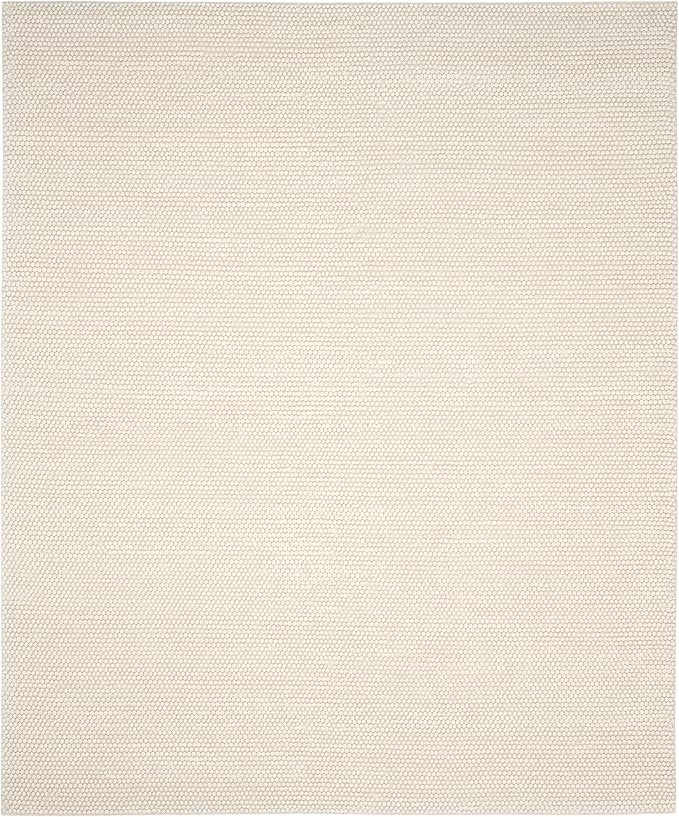 SAFAVIEH Area Rug 6x9 - Natura Collection - Ivory, Handmade Wool Blend, Textured Design, Ideal for Living Room, Bedroom, Dining Space (NAT620A)