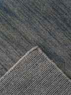 Hand Knotted Loom Wool ECO-Friendly Area Rugs - 6'x6', Square, Light Blue Color, Solid Plain Design, High Pile Handmade Anti Skid Area Rugs for Living Room, Bed Room (L00111)