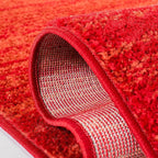 SAFAVIEH Adirondack Collection Area Rug - 6'7" Square, Red & Grey, Modern Ombre Design, Non Shedding & Easy to Clean, Ideal for Living Room, Bedroom, Office, Dining Space (ADR113Q)