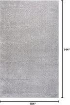 JONATHAN Y Haze Solid Low-Pile Light Gray Indoor Area Rug 9x12, Coastal,Bohemian,Minimalist,Classic, Easy-Cleaning for Living Room,Bedroom,Kitchen,Pet Friendly,Non-Shedding (SEU100K-9)