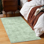 RUGSREAL Small Area Rug 2x3 Entryway Mat with Rubber Backing Stain Resistant Throw Carpet Modern Solid Color Bath Mat Contempowary Washable Rug for Living Room Bedroom Dining Room Kitchen, Green 2x3