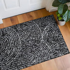 Rugshop Circles Arch Shag Area Rug Anthracite Dark Gray 2' x 3' Ideal for Entryways, Kitchens, or Small Spaces