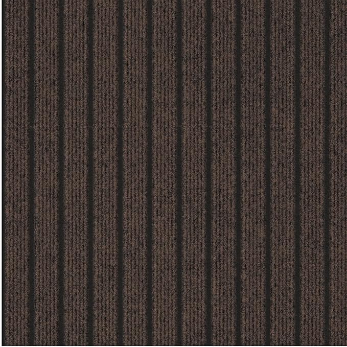 Ottomanson 2'7" x 21' Hallway Runner with Scraper Pile - Extra Durable Non-Slip Rug Mat for Indoor & Outdoor Use - Ideal for Kitchen, Entryway & Garage - High-Traffic Carpet, Brown