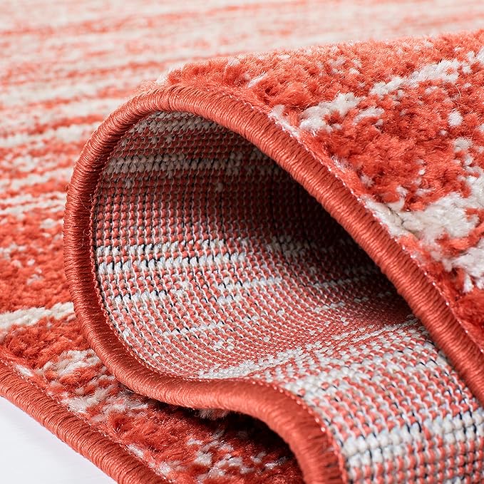 SAFAVIEH Area Rug 9x12 - Adirondack Collection - Large - Orange & Grey, Modern Ombre Design, Non Shedding & Easy to Clean, Ideal for Living Room, Bedroom, Office, Dining Space (ADR113P)