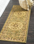 Unique Loom Versailles Collection Traditional Classic Medallion Floral Motif Area Rug (2' 7 x 10' 0 Runner, Green/ Ivory)