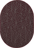 Furnish my Place Geometrical Pattern Indoor/Outdoor Refine Burgundy Abstract Area Rug, Doorway Mat, Contemporary Rug for Living Room, Entryway, Made in USA - 4' x 5' Oval