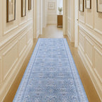 Fame Living Washable Area Rug. Modern Farmhouse. Vintage. Turkish. Bohemian. Distressed. Oriental. Traditional. Rugs for Living Room. Dining. Bedroom. Office. Entryway. Foyer. (866CBl, 2'5" x 13')