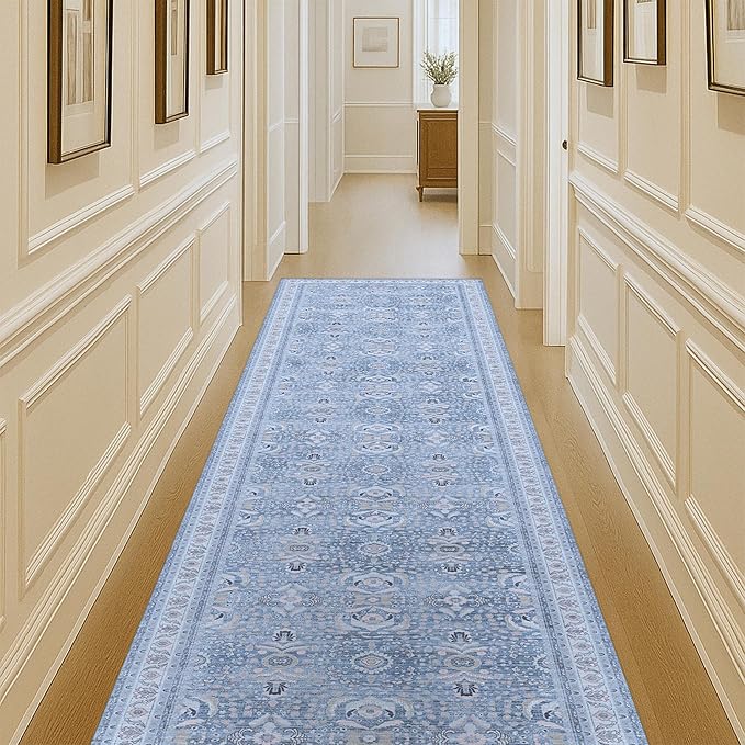 Fame Living Washable Area Rug. Modern Farmhouse. Vintage. Turkish. Bohemian. Distressed. Oriental. Traditional. Rugs for Living Room. Dining. Bedroom. Office. Entryway. Foyer. (866CBl, 2'5" x 4'9")