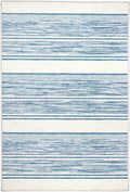 Dash & Albert Ellington Stripe Blue Machine Washable Rug, 4 X 6 Feet, Blue Stripe Pattern