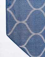 Rugs.com Lattice Frieze Collection Rug – 5' Octagon Navy Blue Medium Rug Perfect for Living Rooms, Kitchens, Entryways
