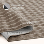 Bedsure 6x9 Fluffy Area Rugs for Living Room, Machine Washable Rugs, Non-Slip Backing, Non-Shedding, Pet Friendly Throw Rug for Bedroom Dining Room, Brown