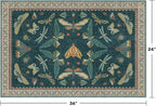Washable Entry Rugs for Inside House - Non Slip 2x3 Small Rugs for Entryway, Kitchen, Powder Room, Stain & Fade Resistant, Teal Green