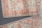GLN Rugs Traditional Collection - Machine Washable Area Rug, Traditional Washable, Non Slip, Low Pile Chenille Rug, Living Room, Bedroom, Kitchen Rug (2'6" x 10' Terra/Multicolor 1153)