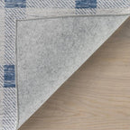 Dash & Albert Valen Plaid Blue Machine Washable Rug, 5 X 8 Feet, Blue/White Plaid Pattern