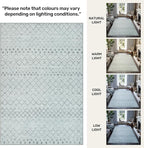 GLN Rugs Contemporary Collection - Machine Washable Area Rug, Contemporary Washable, Non Slip, Low Pile Chenille Rug, Living Room, Bedroom, Kitchen Rug (5'3" Round Gray 0166)