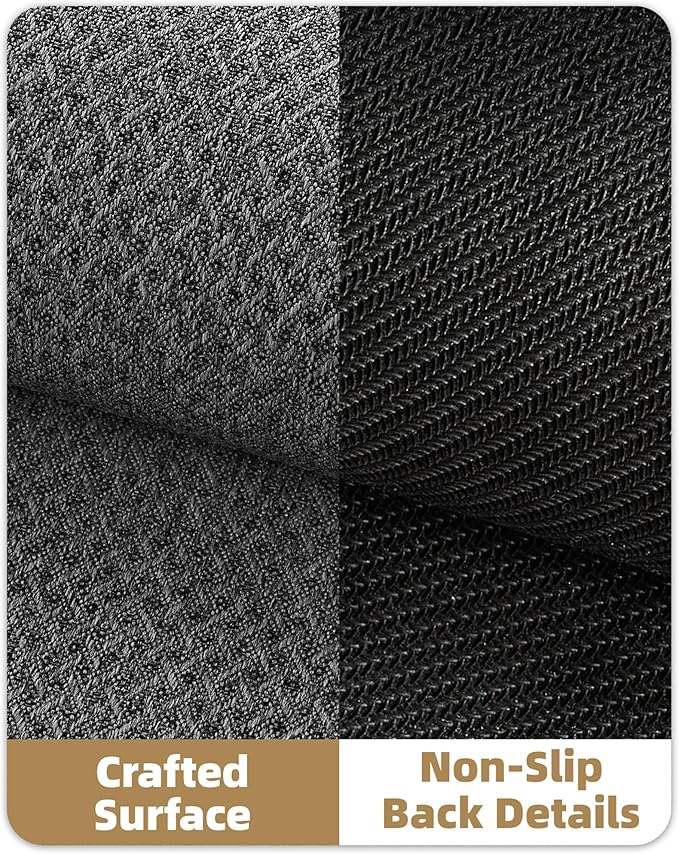 Color&Geometry Ultra Thin Indoor Door Mat Non Slip Rubber Backed Dirt Trapper 48"x72"(Rolled-up NO Creases), Rugs for Entryway, Front Door Mat Indoor Washable Low-Profile Entry Mat, Grey