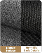 Color&Geometry Small Ultra Thin Indoor Door Mat Non Slip Rubber Backed Dirt Trapper 17"x30"(Rolled-up NO Creases), Rugs for Entryway, Front Door Mat Indoor Washable Low-Profile Entry Mat, Grey
