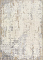 9x12 Area Rug Living Room Rugs - Washable Neutral Modern Abstract Soft Thin Rug Indoor Floor No Slip Rug Carpet for Bedroom Under Dining Table Home Office Decor - Light Brown/Gray