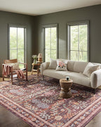Loloi Rifle Paper Co. Maison Collection MAO-06 Red 5'-0" x 7'-6", .19" Pile Height, Area Rug